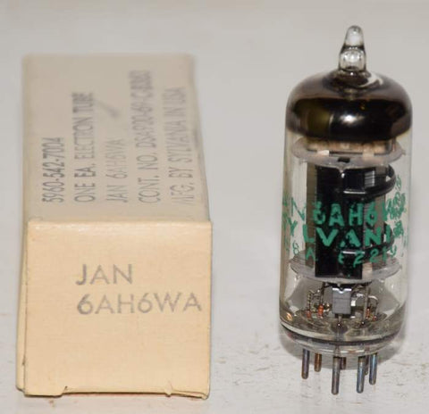 (!) (Best Single) JAN-6AH6WA Sylvania NOS 1969 (13ma) (Highest mA and Gm)