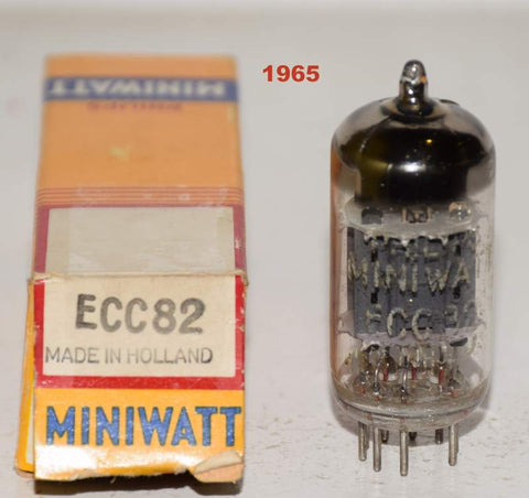 (!!!!) (Single) ECC82=12AU7 Philips Miniwatt Holland NOS