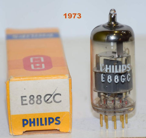 (!!!!) (Best Single) E88CC=6922 Philips SQ Holland gold pins NOS 1973 (14.6/14.8ma) 1-3% section balance