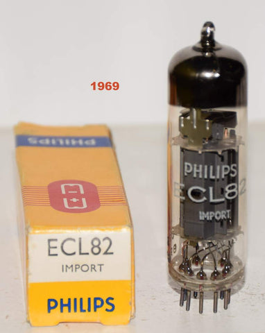 (!!!!) (Best Single) 6BM8=ECL82 Philips Import by Mullard UK NOS 1969 (2.1ma/46ma)