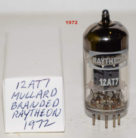 (!!!!) (Best Single #2) 12AT7=ECC81 Mullard branded Raytheon NOS 1972 (9.2/9.2ma)