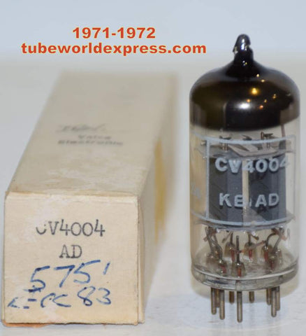 (!!!!) (Best Overall Single) CV4004=12AX7 Mullard box plates NOS 1971-1972 (Gm=1600/1700) (1.3/1.5ma)