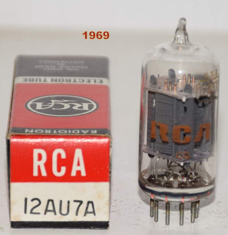 (!!!) (Recommended Single) 12AU7A RCA clear top NOS 1969 (8.4/8.2ma)