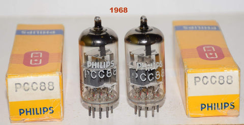 (!!!!) (3rd Best Pair 1968) PCC88=7DJ8 Philips Holland