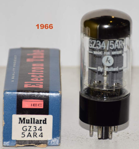 (!!!!!) (Best Single 1966) GZ34 Mullard Blackburn UK made for Knight NOS 1966 (58/40 and 58/40)