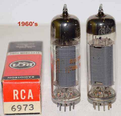 (!!!!) (Recommended Pair) 6973 RCA NOS and used/good same build 1960's (40ma and 41ma)