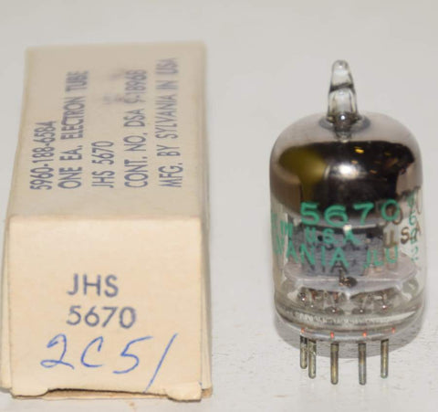 (!!!) (Single) JHS-5670 Sylvania NOS 1966 (7.0/6.8ma)