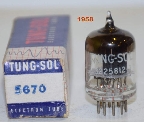 (!!!) (Slightly Microphonic Single) 5670=2C51 Tungsol black plates