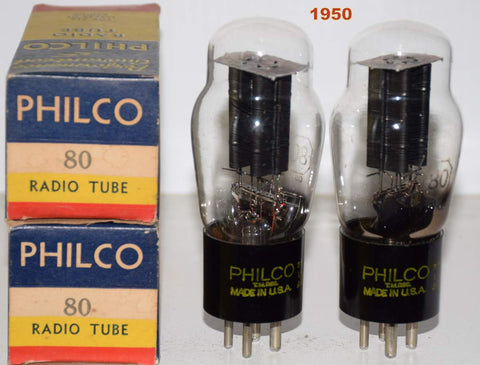 (!!!) (Best Sounding Pair) 80 Sylvania Philco NOS 1950 (54-57/40 and 56-58/40)