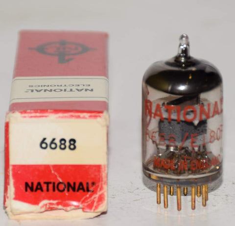 6688=E180F National UK gray plate NOS probably made by Amperex (16ma)