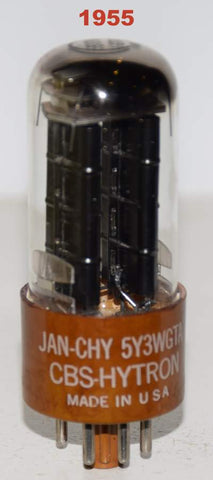 (!!!) (Best Value) JAN-CHY-5Y3WGTA CBS Hytron triple mica D getter like new 1955 (52/40 and 57/40)