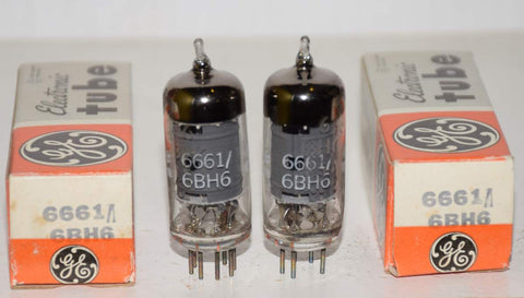 (!) (Best Pair) 6661=6BH6 GE NOS 1983 (9.4ma and 8.3ma)