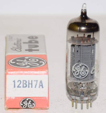 (!!!!) (Best Single) 12BH7A GE ribbed plates NOS 1980 (10.0/10.2ma) 1-3% section balance