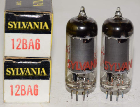 (!!!) (Best Pair) 12BA6 Sylvania NOS 1960's (10.4ma / 10.6ma) 1-3% matched
