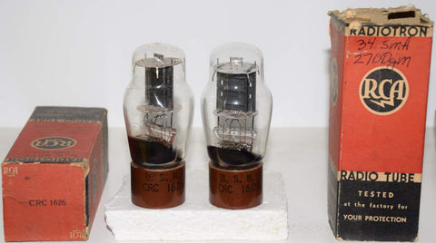 (!!!) (Recommended Pair) USN-CRC-1626 RCA NOS 1944 (34.5ma and 35.2ma)