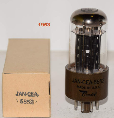 (!!!!) (Best Overall Single) JAN-CEA-5852=6X5GT Bendix NOS 1953 (65/40 and 66/40) (Best Audio Grade 6X5GT)