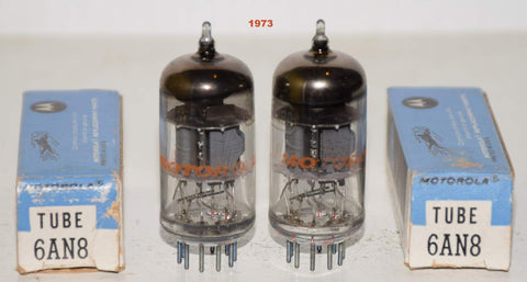 (!!!) (Best Pair) 6AN8A RCA Motorola NOS 1973 (17.6/14.6ma and 16.5/15.6ma)