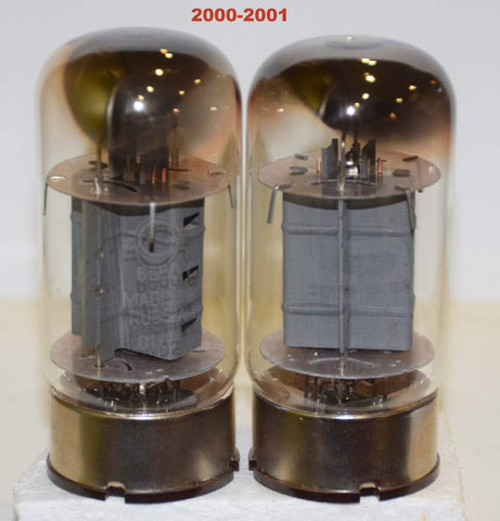 (!!!!) (Best Value Used Pair) 6550C Winged C by Svetlana Russian used/good 2000-2001 faded top getters (126ma and 125ma) (Close Gm) **