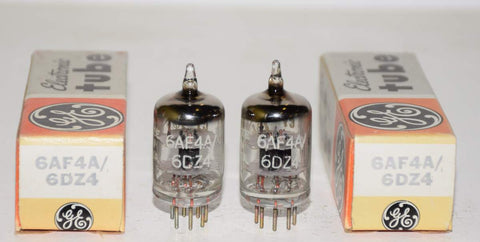 (!!!) (Recommended Pair) 6DZ4 GE NOS 1960's (21ma and 22ma)