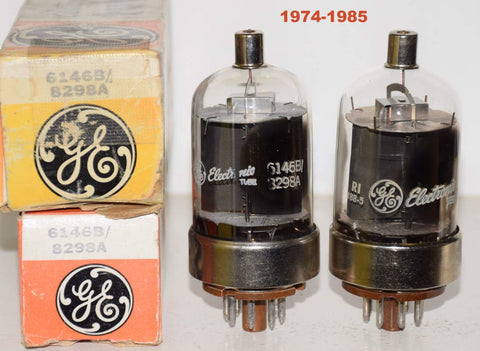 (!!!!) (Best Value Pair) 6146B GE NOS 1974 and 1985 (86ma and 90.5ma)