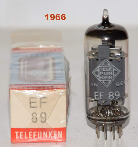 (!!!!) (Best Single) EF89=6DA6 Telefunken Germany <> bottom NOS 1966 (8.0ma)