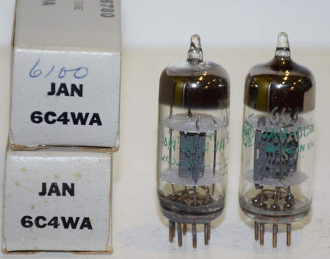 (!!!!) (Pair) 6C4WA GE JAN NOS 1971-1973 (8.2/8.4ma) 1-2% matched (Conrad Johnson)