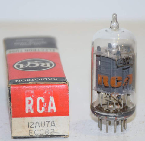 (!!!) (Single) 12AU7A RCA clear top NOS 1968 (8/11ma)