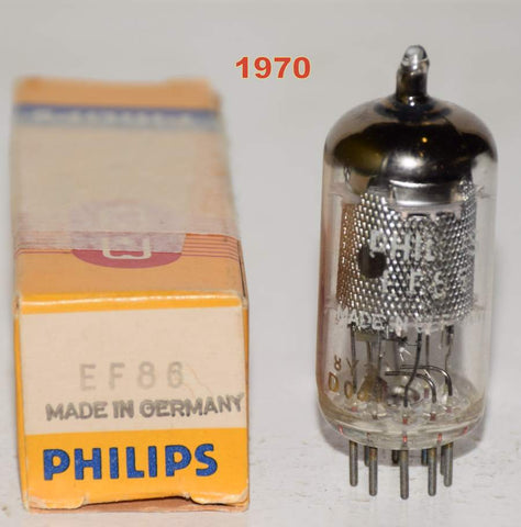 (!!!) (Best Value SIngle) EF86 Valvo Germany branded Philips NOS 1970 (4.4ma) (highest Ma and Gm)