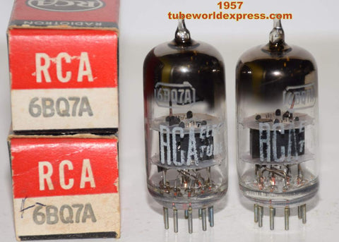 (!!!!) (Best Value Pair) 6BQ7A RCA black plates NOS