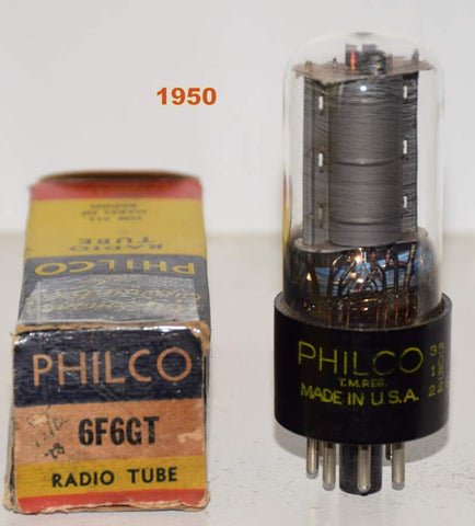 (!) 6F6GT Sylvania Philco NOS 1950 (43.5ma)