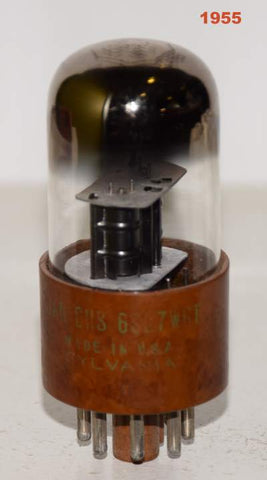 (!!!) (Good Value) 6SL7WGT Sylvania brown base round black plates