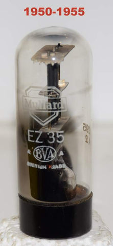 (!!) EZ35=6X5GT Mullard UK used/tests like new 1950-1955 small crack in base (52/40 and 57/40)