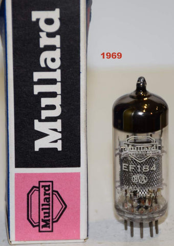 (!!) EF184=6EJ7 Mullard UK in Kradlepack box 1969 (9.7ma)