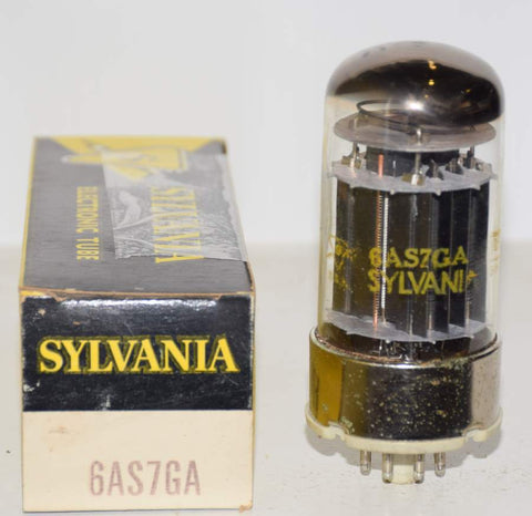 (!!) (BEST SINGLE) 6AS7GA Sylvania metal base NOS 1960's (107/111ma)