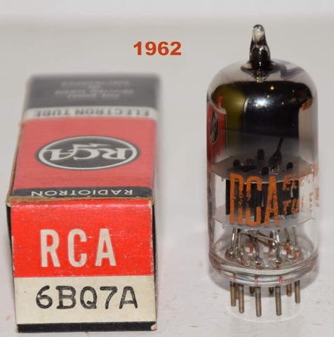 (!!!) (Recommended Single) 6BQ7A RCA black plates NOS 1962 (10/14ma)