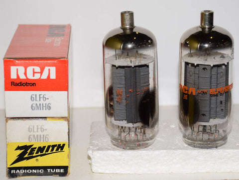 (!!!) (BEST PAIR) 6LF6 Sylvania NOS 1970's short bottle (103ma and 99ma) (close Gm) (Counterpoint OTL, Futterman OTL, Prodigy OTL)