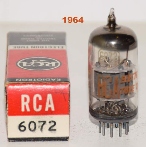(!!!) (Best RCA Single) 6072 RCA gray plates NOS 1964 (2.6/3.1ma) (Fender, Apex)
