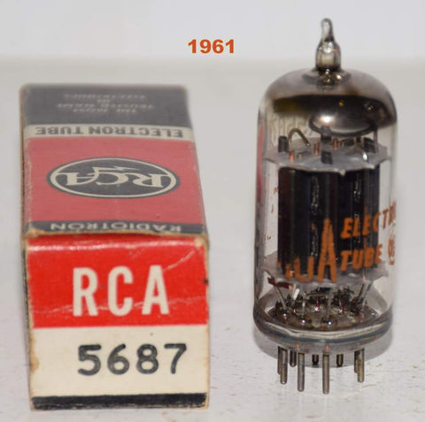 (!) 5687 RCA black plates used/good 1961 (33/33.5ma)