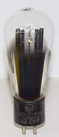 (!!!!) UX-280 RCA Radiotron Balloon used/60-65% 1930 era some white oxide flakes inside tube (40/40 and 42/40)
