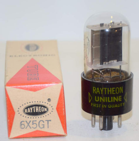 6X5GT RCA branded Raytheon NOS 1950's (51/40 and 52/40)