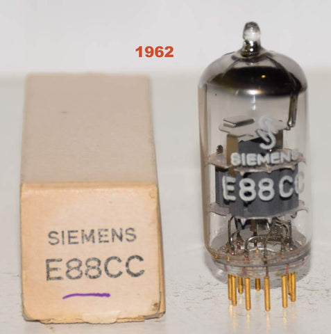 (READ REVIEW) E88CC=6922 Siemens Halske Germany NOS 1962 (16.0/15.5ma) (mic grade)
