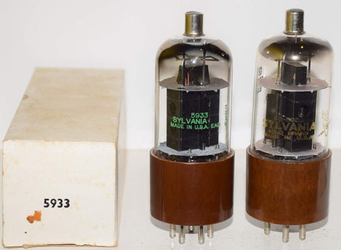 (!!) (PAIR) 5933 Sylvania NOS and used/good double