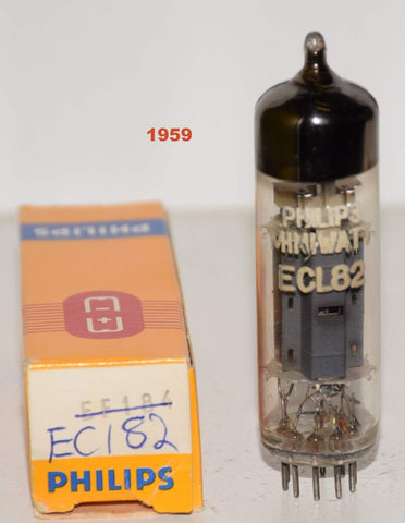 (!!) 6BM8=ECL82 Philiups Miniwatt by Mullard used/good 1959 (1.8ma/23ma)