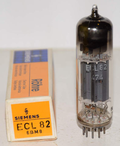 (!!!) (Best Value Single) ECL82=6BM8 Siemens made in Bharat Electronics India Philips plant NOS 1974 (2.1/37ma)
