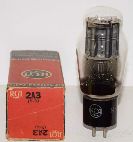(!!!) (Best Overall Single) 2A3 RCA black plates NOS 1940's (114ma) (high Gm)