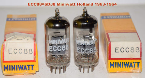 (!!!!!) (Best Pair) 6DJ8=ECC88 Philips Miniwatt Holland 