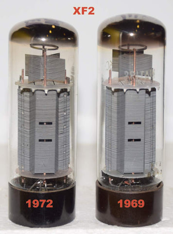 (Good Value Pair) EL34 Mullard UK XF2 single halo used/good 1969-1972 (83.6ma and 85.6ma)