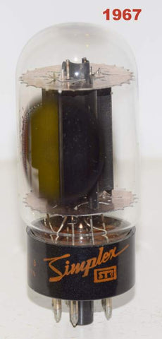 (!!!!) (Recommended Single) 6L6GC RCA Simplex black plate low hours/ like new 1967 (61ma)
