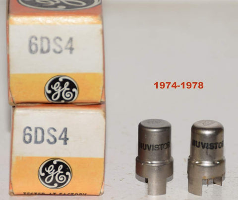 (!!!!) (BEST Pair #3) 6CW4 GE NOS 1974-1978 (105/60 and 107/60) (strong emission)