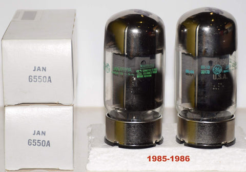 (!!!!!) (Best Pair #2) JAN-6550A GE NOS